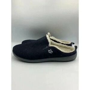 Spenco Mens 12 EE Lined Dundee Slippers Orthopedic Blue Boiled Wool‎ Slip Ons